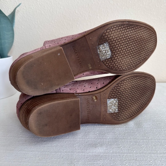 Lucky Brand Baley Mauve Perforated Casual Heeled Ankle Booties Women’s 10M - Picture 12 of 12